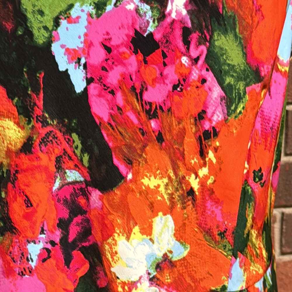 Jones‎ Wear Vibrant Multicolor Abstract Floral Dress Size 16 - Picture 3 of 11